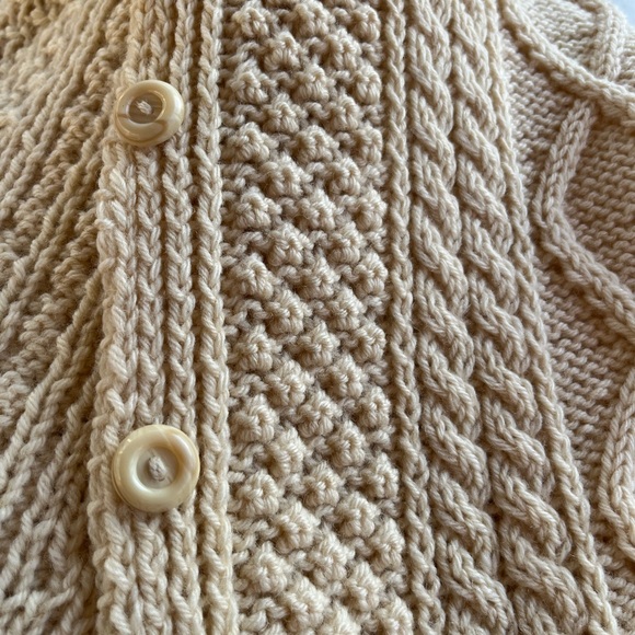 Vintage Irish Aran Cardigan | Kennedy of Ardara | Hand Knit Wool Fisherman - Picture 7 of 15